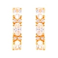 thumbnail image 1 of 14Kt Yellow Gold White Natural Zircon With Diamond Earring, 1 of 3