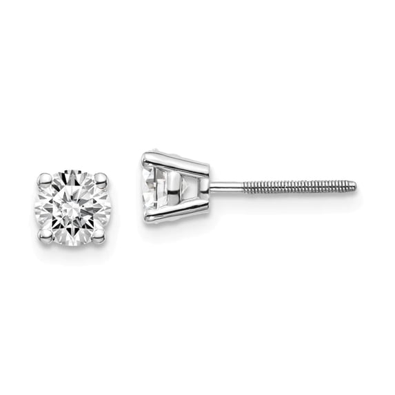 14Kw .95ct VS2/SI1 G-I Diamond Stud Thread on/off Post Earrings
