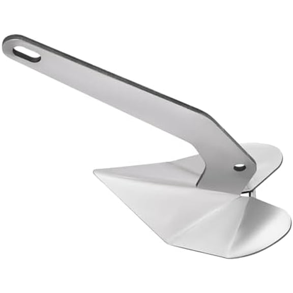 14LBS Stainless Steel Delta Anchor, Wing Style Boat Anchor Marine Heavy Duty Triangular Anchor 10lb / 14lb / 17lb /18lb / 21lb / 22lb / 32lb / 35lb / 43lb Wing Style Triangle Anchor for Small Yacht