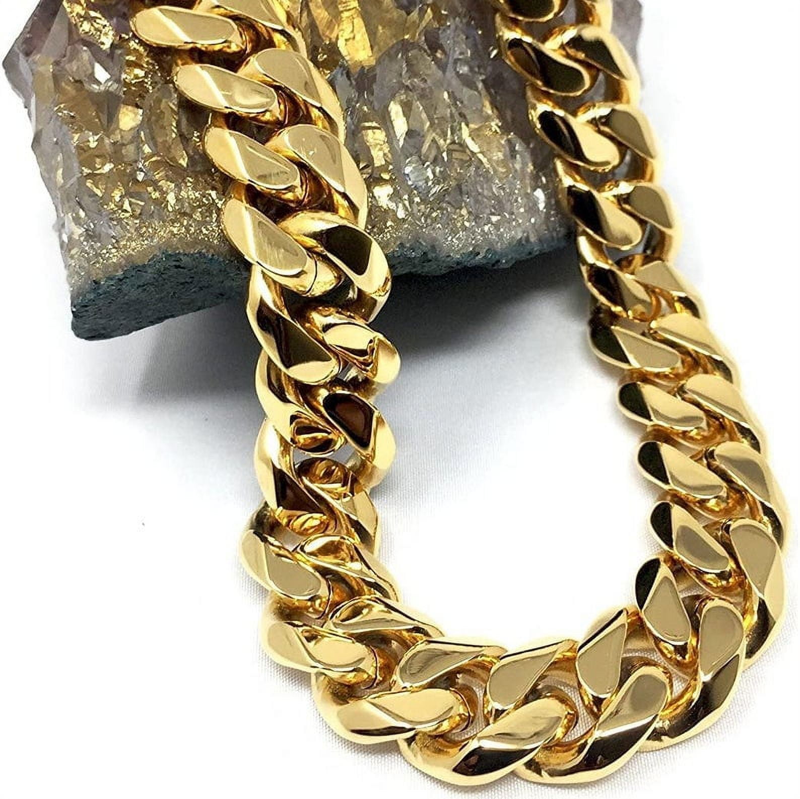 SOLID COPPER HEAVY CUBAN MENS LINK NECKLACE (sold by the piece )
