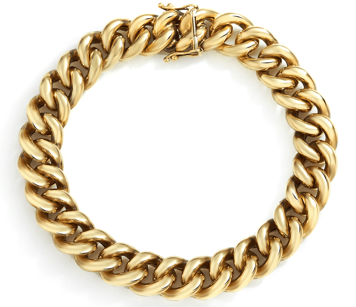 14MM Gold Filled Chain BRACELET 14K Miami Cuban link Curb Necklace for Men Boys Fathers Husband Perfect gift Hip Hop Rapper Chain