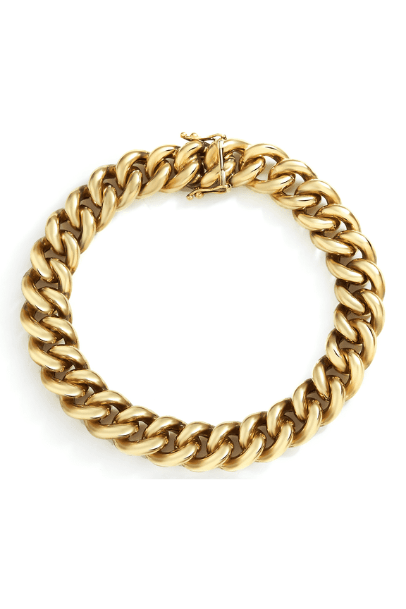 14MM Gold Filled Chain BRACELET 14K Miami Cuban link Curb Necklace for Men Boys Fathers Husband Perfect gift Hip Hop Rapper Chain