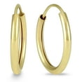 thumbnail image 1 of 14MM Hoop Endless Earrings 14k Yellow Gold, 1 of 6