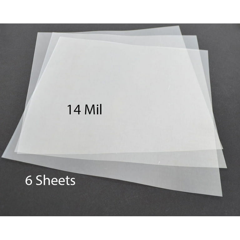 14Mil .35mm Clear Mylar Sheets Blank Stencils airbrush Quilting 12x12 (6  Pack)