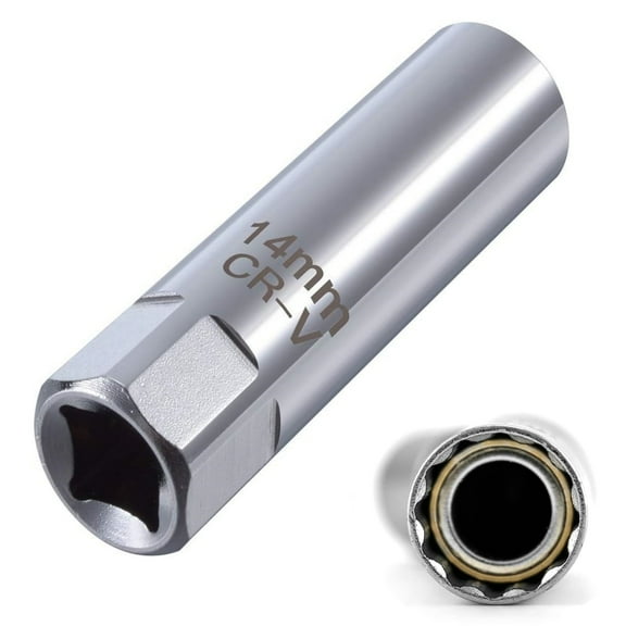 14Mm Spark Plug Socket, 12 Point 3/8-Inch Thin Wall Spark Plug Socket, Spark Plug Puller Spark Plug Removal Tool With Bbmw, Toyota Cruiser 4.0, Toyota Innova 2.0, Byd Fo, Panda 1.0, Etc.