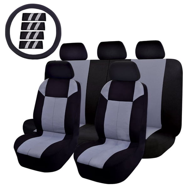 14PC Car Seat Cover OMISS Universal Fit Full Set Sports Fabric car seat