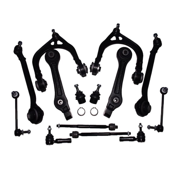 14PC Front Suspension Kit Control Arm for Chrysler 300/Dodge Charger/Challenger/Magnum RWD - K620177/K620178/K620258/K80996 & More - Includes Ball Joints, Tie Rods, Sway Bar Links