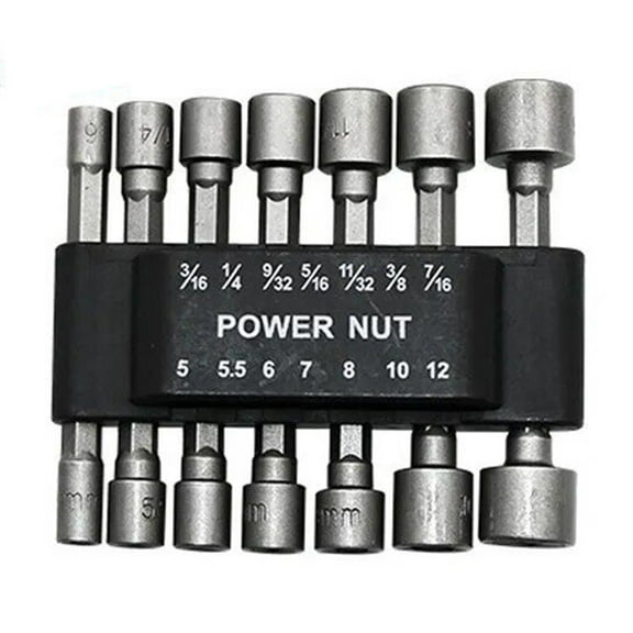 14PC High-Quality Steel Screwdriver Nut Socket Bits Set - Multiple Sizes for Various