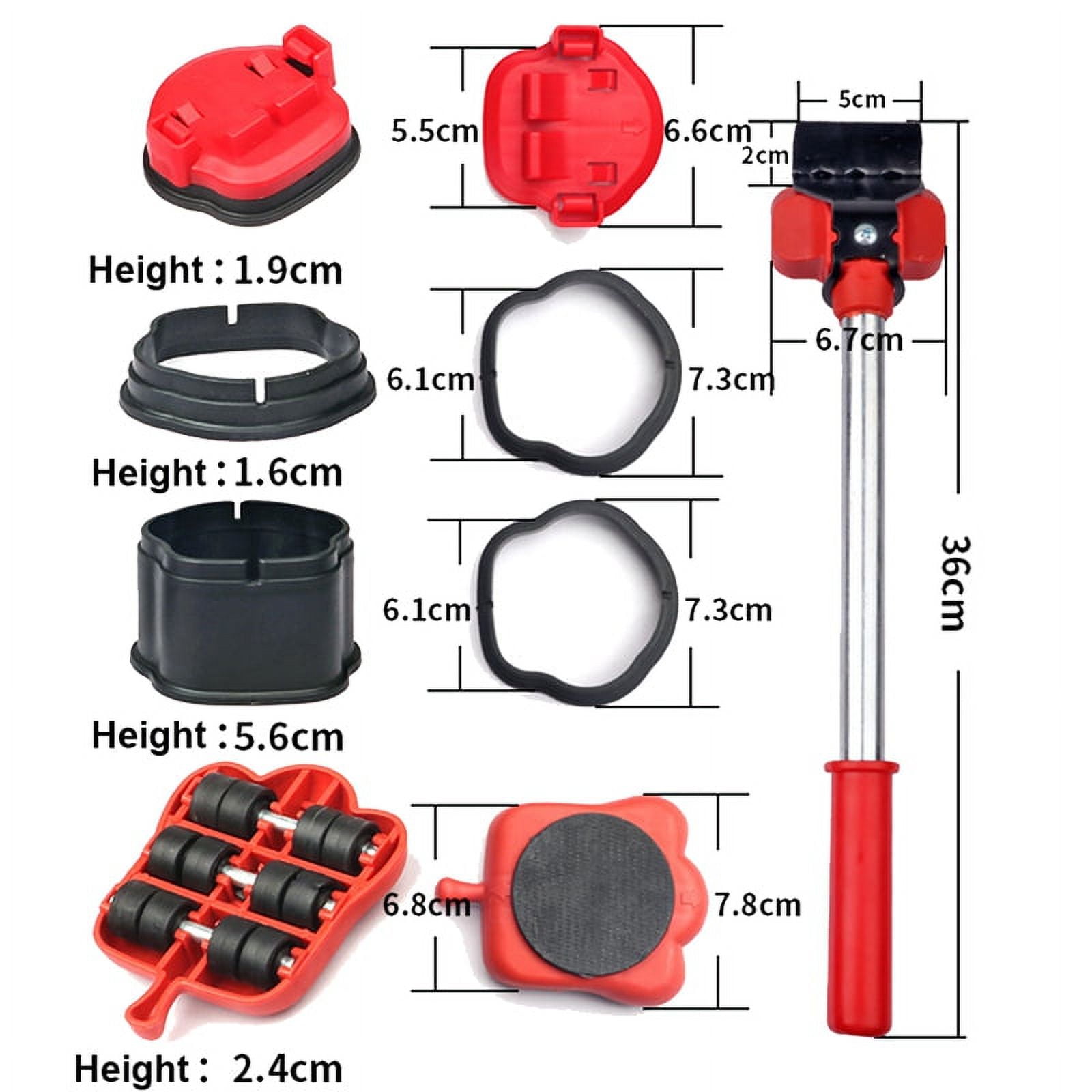 14PC Set Furniture Mover Tool Transport Set Transport Lifter Heavy Stuff Moving 4 Wheeled Mover Roller Hand Tools