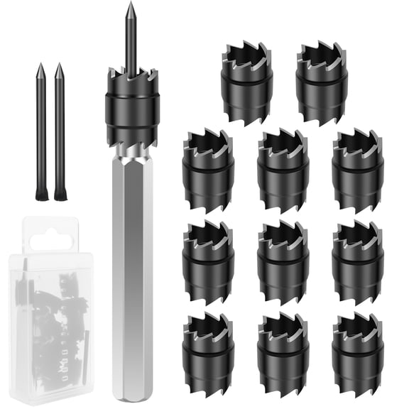 TMWEFUSC 2026 New 14 PCS 3/8 Inch HSS Spot Weld Cutter Kit 1/4 Inch Shank Double Sided for Sheet Metal