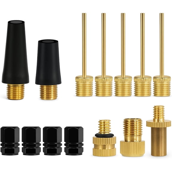 14PCS Air Pump Adapter Kit, with Ball Inflator Needles and Air Pump Nozzles for Inflatable Pool Toys, Bike Tires, Air Compressor, Air Mattress, Basketball