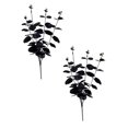 14PCS Black Decor Flowers Branches Stems Table Centerpieces Indoor