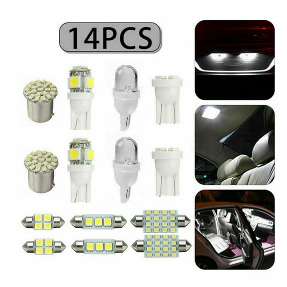 14PCS Car Lights T10 LED White LED Wedge Side Bulbs Lamp 12V Parking Bulb Car External Clearance Lights