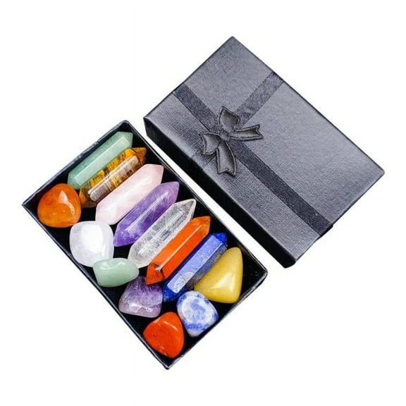 14PCS Crystals Stone for Crystals and Gemstones. Crystals for Beginners, Stones and Crystals, Crystals Set - with Package Gift Box