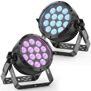 14PCS RGBW LED Par Lights (2-Pack) - IP65 Waterproof, DMX Control, Strobe/Wash Effects for Stage, Club, Wedding