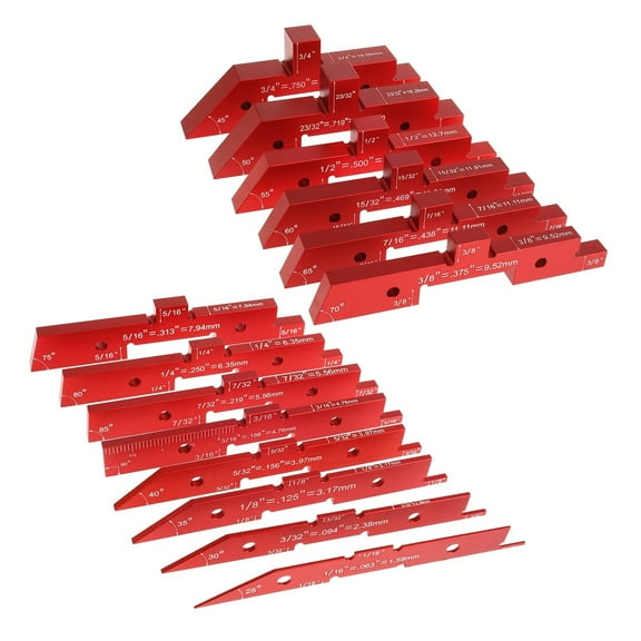 14PCS Setup Blocks Height Gauge Set Router Table Setup Bars Setup Blocks For Router Table Saws Measuring Height Angle ,Easy to Use