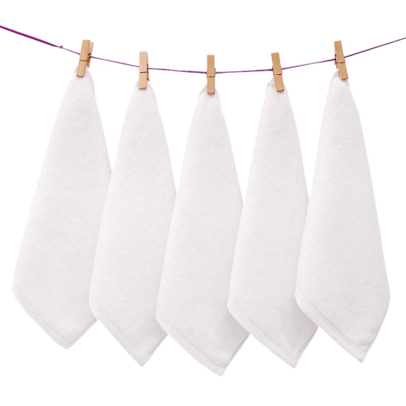 14PCS Towels Cotton White Superior Hotel Quality Soft Face Hand Towels 30X30cm