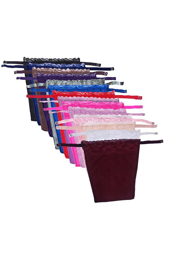 14PCs Lady Lace Clip-on Mock Camisole Bra Insert Overlay Modesty Panel Vest