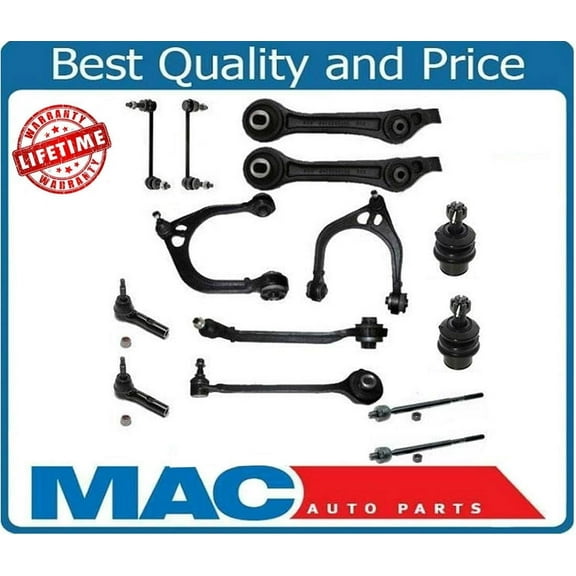 14Pc Upper Low Control Arm Kit For 05-10 Rear Wheel Drive Chry 300 2.7 3.5 5.7L