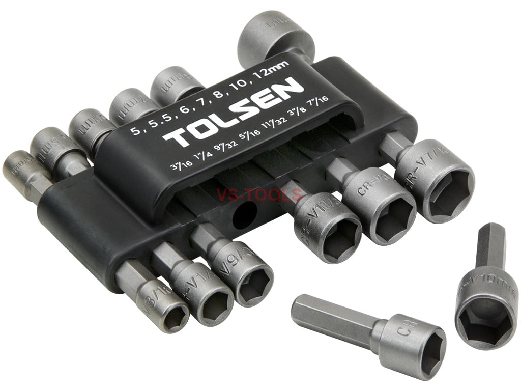 14Pcs 1/4 Hex Socket Power Drill Impact Wrench Nut Bolt Driver Adapter ...