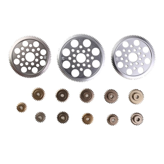 14Pcs 18T-92T Car DIY Parts Motor Gear Aluminum Alloy Cog Pinion Gear Set Replacement For 1/10 Sakura CS S XIS D4 RC Model Spare Part TAPDRA Accessories