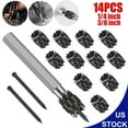 thumbnail image 1 of 14Pcs 3/8" Double Sided Rotary Spot Weld Cutter Remover Drill Bits Cut Welds Kit, 1 of 9