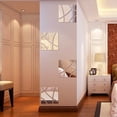 thumbnail image 1 of 14Pcs 3D Mirror Rectangle Vinyl Removable Wall Sticker Decal Home Decor Art, 1 of 5