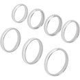 thumbnail image 1 of 14Pcs 7 Size Plain Finger Rings 4mm Knuckle Rings Wedding Band Stackable Rings Women's Thin Plain Band Rings Stainless Steel Ring Comfort Fit Size 2-12, 1 of 7
