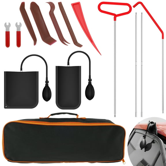 14Pcs Assorted 5th Wheel Pin Puller Kit Heavy Duty Hook Stainless Steel 5th Wheel Pin Puller Portable Automotive Trim Removal Tool with Storage Bag for Car Enthusiasts and DIY Repairs