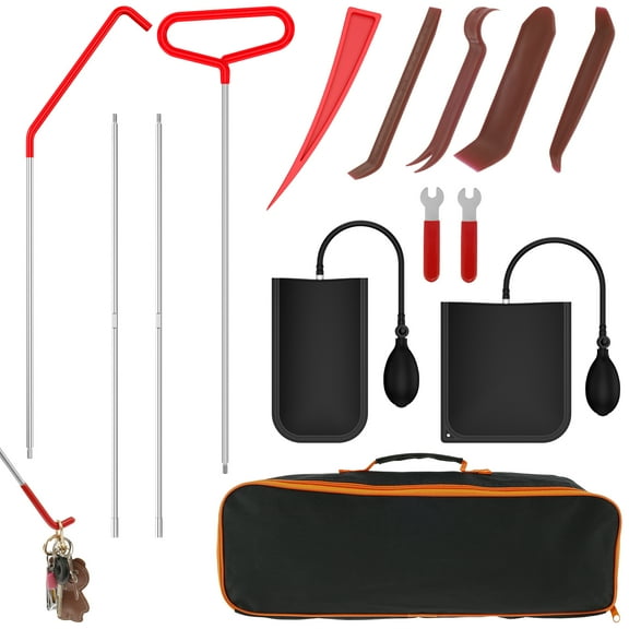 14Pcs Assorted 5th Wheel Pin Puller Kit Heavy Duty Hook Stainless Steel 5th Wheel Pin Puller Portable Automotive Trim Removal Tool with Storage Bag for Car Enthusiasts and DIY Repairs
