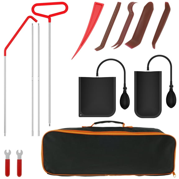 14Pcs Assorted 5th Wheel Pin Puller Kit Heavy Duty Hook Stainless Steel 5th Wheel Pin Puller Portable Automotive Trim Removal Tool with Storage Bag for Car Enthusiasts and DIY Repairs