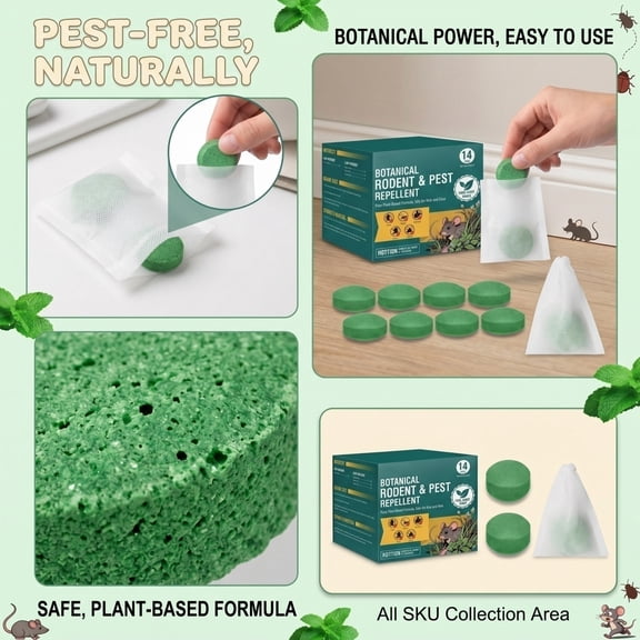 14Pcs Botanical &, Outdoor, Squirrel for Garden, Chipmunk Outdoor, Garden, Gentle Plant Derived Active Ingredients, Works Effectively to Drive Away Unwelcome Small Animals for