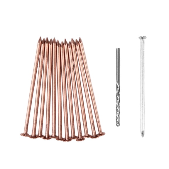 14Pcs Copper Nails Kit to Killing Trees,3.5 Inch Pure Copper Nails Bulk,Stump Removal Spikes Hardware Nails for Trees