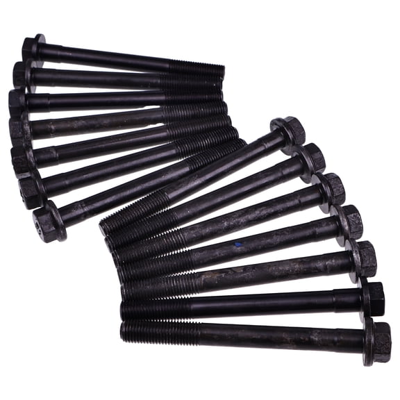 14Pcs Cylinder Head Bolts 129150-01200 Compatible with Yanmar 4TNE84 4TNE88 4TNV84 4TNV84T 4TNV88 3TNV88 3TNV84 3TNE88 Komatsu 3D78-1D 4D84-2 3D84E-3D Engines