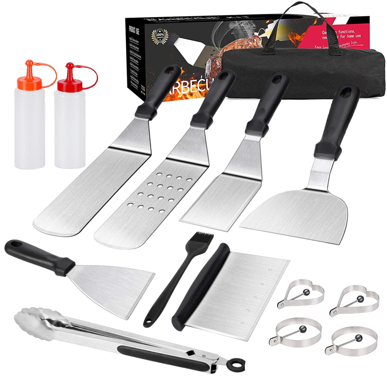 Swtroom Griddle Accessories Kit, 14pcs BBQ Griddle Kit, Flat Top Grill
