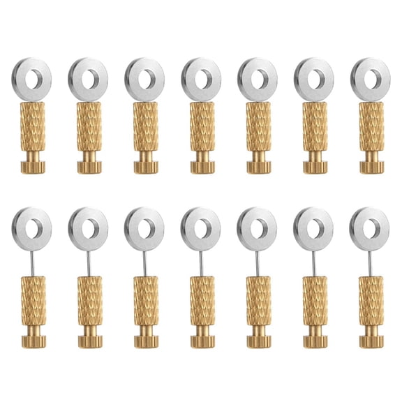 14Pcs Leather Positioning Needles, Leather Suture Positioning Needle Leather Locking Pins Leathercraft Located Needles,Golden