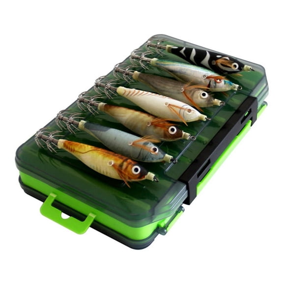 14Pcs Luminous Wooden Shrimp Set Hook Sea Fishing Cuttlefish Umbrella Hook