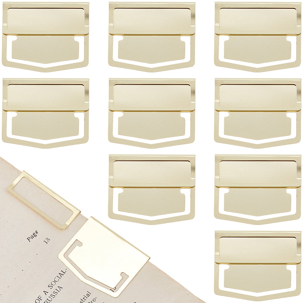 14Pcs Metal Bookmark Page Clip Index Clips 1.1 x 1.4 Inch Golden ...