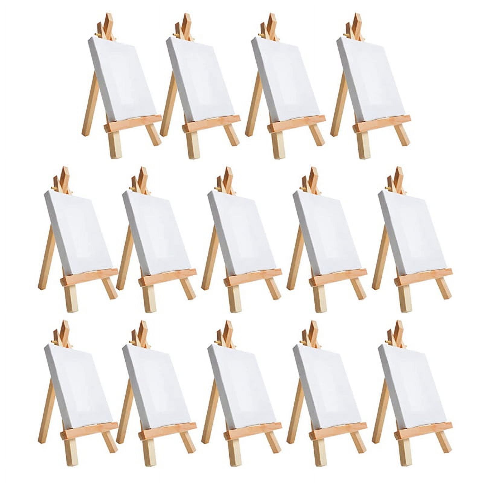 14Pcs Mini Canvas and Easel Brush Set, Canvas Inch, Pre-Stretched Canvas, Mini  Painting Kit, Kids Painting Party 