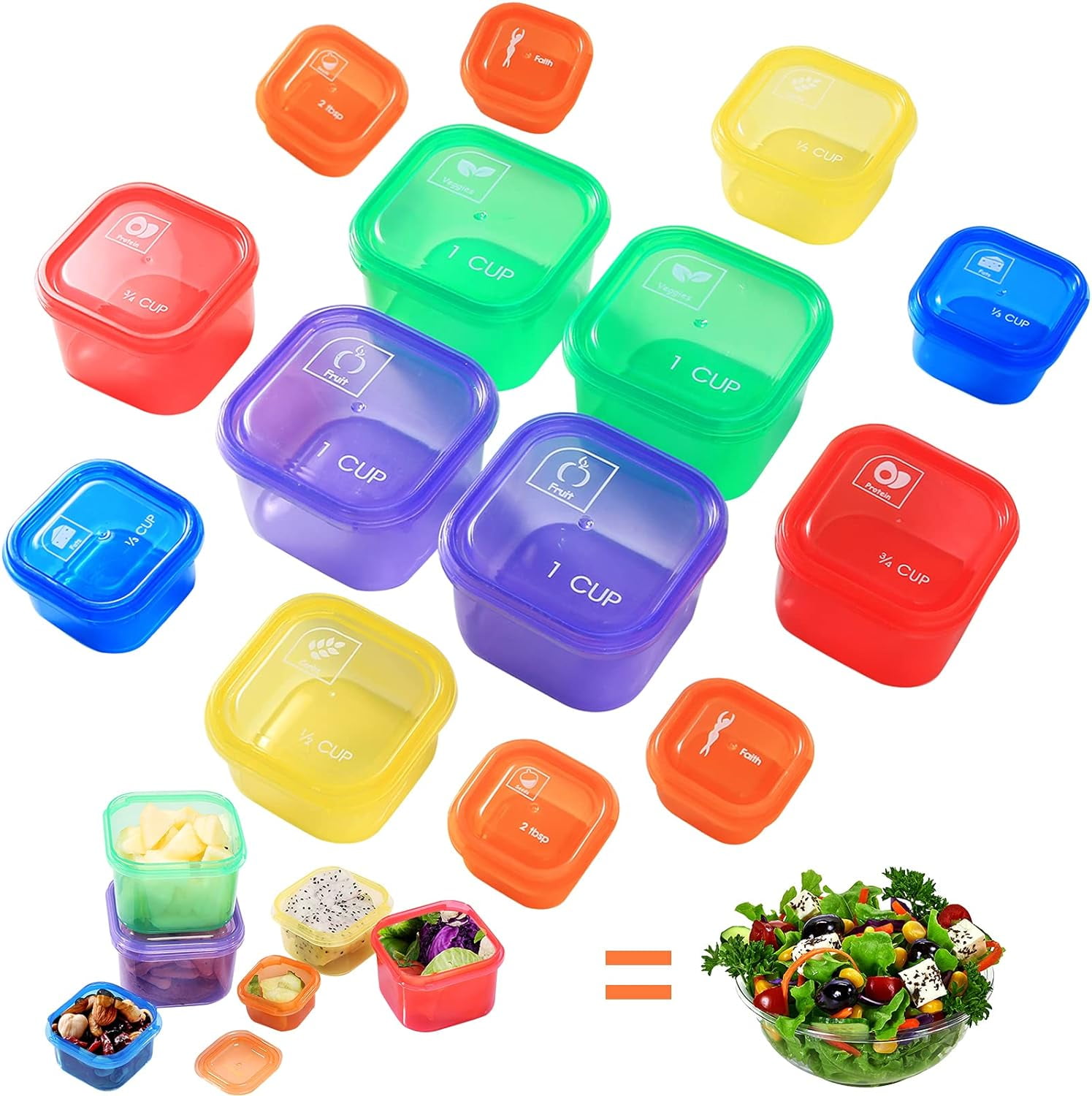 14Pcs Portion Control Container Kit Simplify Portion Control with