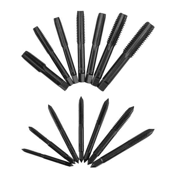 14Pcs Professional Spirals Point Tap Set Metric And Standard Tap Drill Bits Set Threading Tool Automotive Repair
