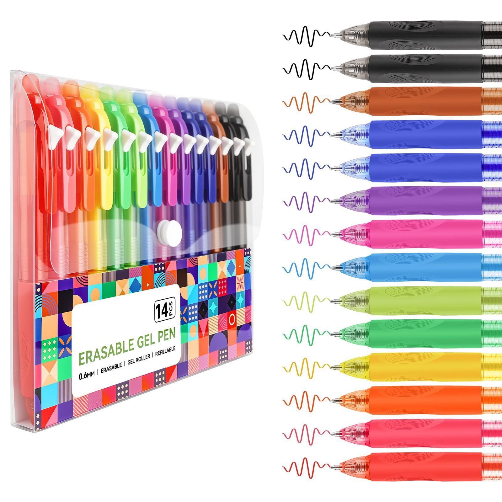 Pen Retractable Note 14Pcs Retractable Erasable Gel Inks Pen Multicolor Erasable Gel Pen 0 ...