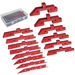 14Pcs Router Table Setup Rod Height Gauge Aluminum Precisions Setup Blocks Set for Router Table Woodworking Accessories