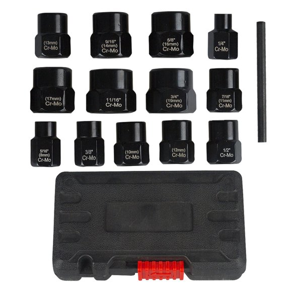 14Pcs/Set Impact Socket Wrench for Easy Nut&Bolt Extraction, Metal Construction
