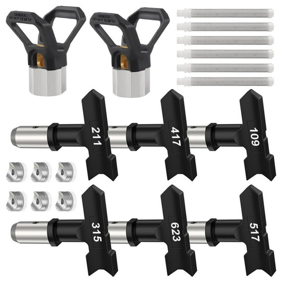 14Pcs Sprayer Tips Reversible Sprayer Tip Airless Sprayer Nozzles for Airless Paint Sprayer Guns and Airless Sprayer Sprays
