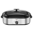 thumbnail image 1 of 14QT Fast-Cooking Electric Roaster Oven with Self-Basting Lid, Adjustable Temperature (150-450°F), Includes Roasting Rack, Defrost & Warm Functions – Fits 18lb Turkey, 1 of 11