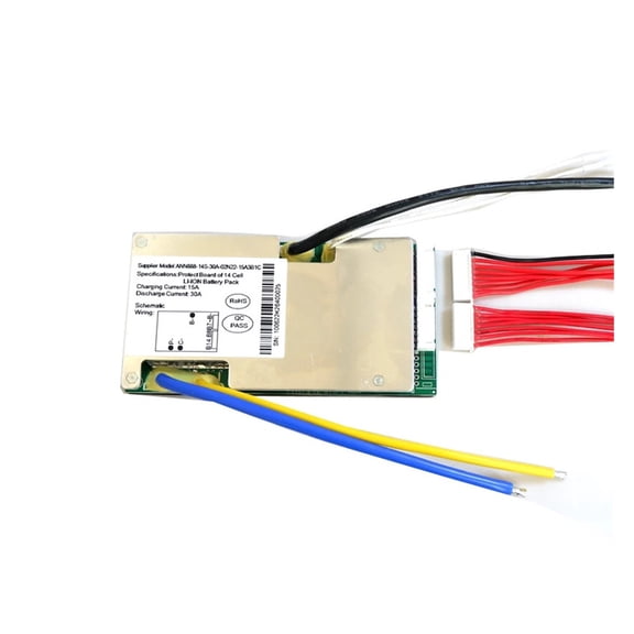14S 3.6V/3.7V Lithium Battery Bms,51.8V 30A Li- Battery Protect Circuit Board,for14S 30A Battery Pack