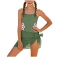 thumbnail image 1 of 14T Teen Swimsuits Bathing Suit For Teen Girls One Piece Swimsuits Cut Out Bathing Suit with Cover Up Skirt, 1 of 7