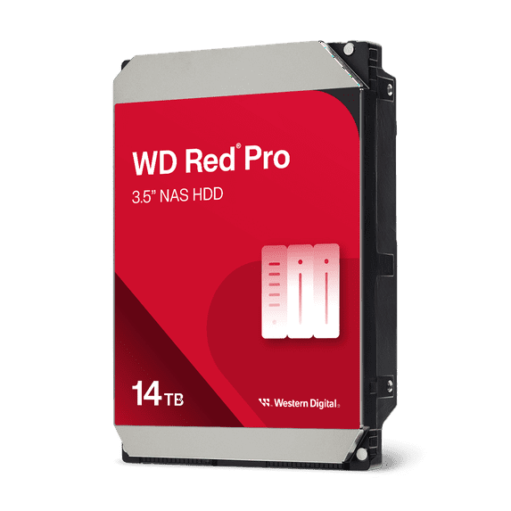 WD Red Pro WD141KFGX - Hard drive - 14 TB - internal - 3.5" - SATA 6Gb/s - 7200 rpm - buffer: 512 MB