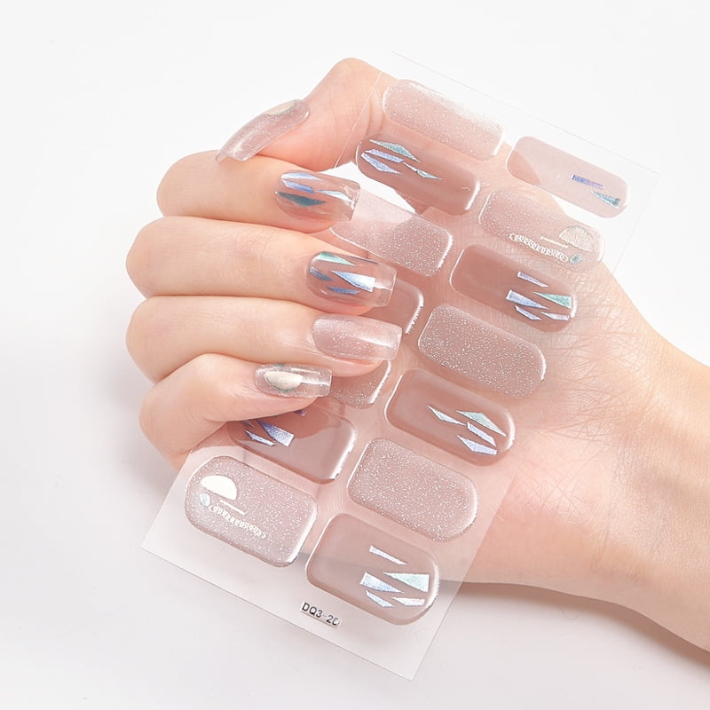 14Tablets Full Cover Nail Stickers DIY Fashion Nail Decoration Nail Art Sticker Summer Self Adhesive Nail Manicure Patch